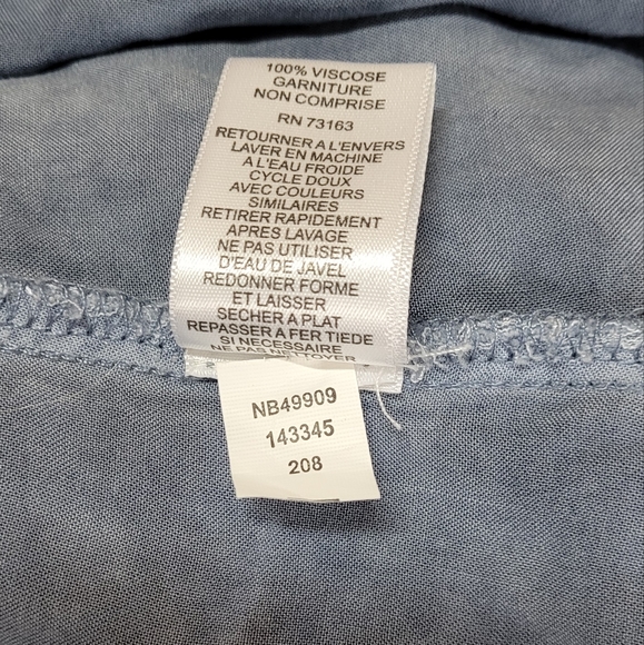 Spense bohemian v-neck top crochet collar smocked cuffs size large NWOT - Picture 5 of 5